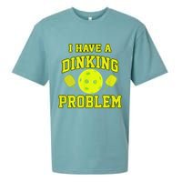 Pickleball Humor I Have A Dinking Problem Funny Sueded Cloud Jersey T-Shirt