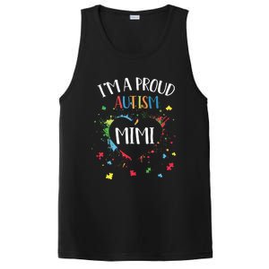 Puzzle Heart I'm A Proud Autism Mimi Autism Awareness Cool Gift PosiCharge Competitor Tank