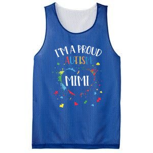 Puzzle Heart I'm A Proud Autism Mimi Autism Awareness Cool Gift Mesh Reversible Basketball Jersey Tank