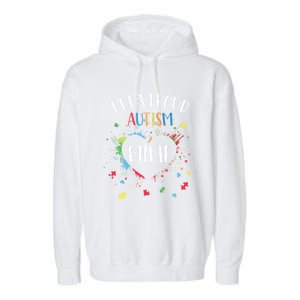 Puzzle Heart I'm A Proud Autism Mimi Autism Awareness Cool Gift Garment-Dyed Fleece Hoodie