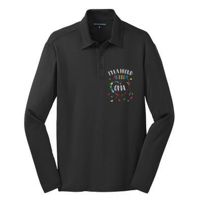 Puzzle Heart I'm A Proud Autism Oma Autism Awareness Gift Silk Touch Performance Long Sleeve Polo