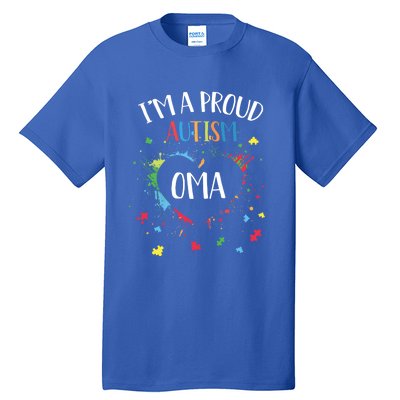 Puzzle Heart I'm A Proud Autism Oma Autism Awareness Gift Tall T-Shirt