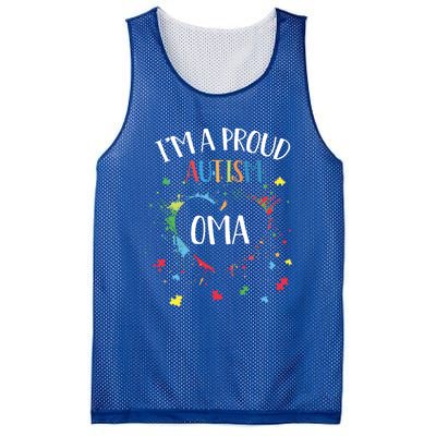 Puzzle Heart I'm A Proud Autism Oma Autism Awareness Gift Mesh Reversible Basketball Jersey Tank