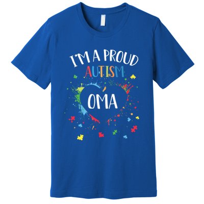 Puzzle Heart I'm A Proud Autism Oma Autism Awareness Gift Premium T-Shirt