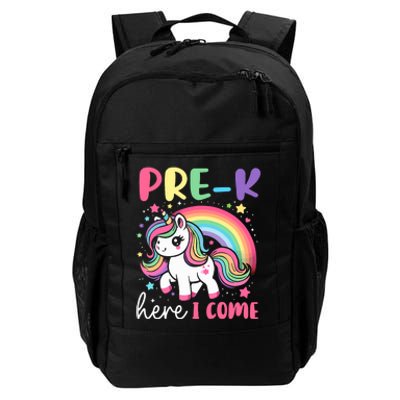 Prek Here I Come Unicorn Girl Back To School Daily Commute Backpack