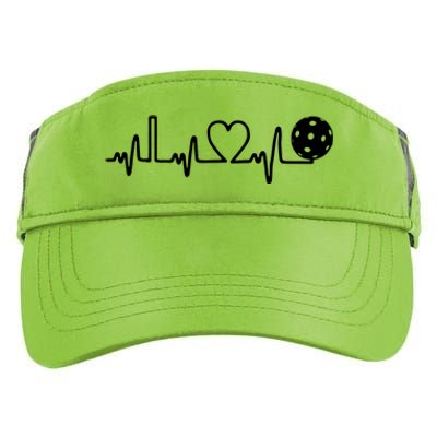 Pickleball Heartbeat! I Love Pickleball TShirt Adult Drive Performance Visor