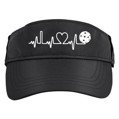Pickleball Heartbeat! I Love Pickleball TShirt Adult Drive Performance Visor