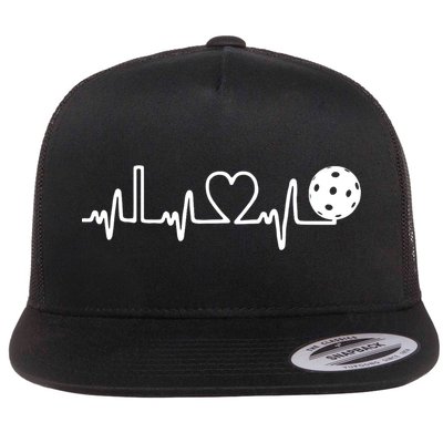 Pickleball Heartbeat! I Love Pickleball TShirt Flatbill Hat