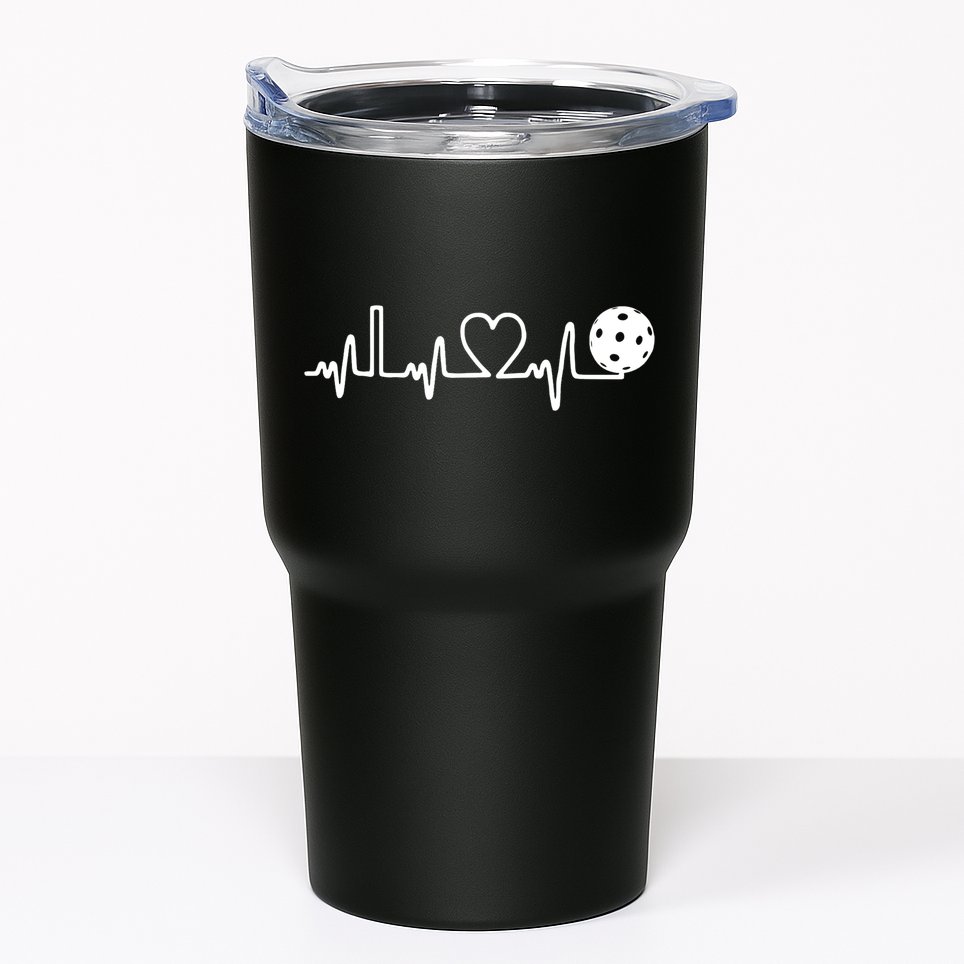 Pickleball Heartbeat! I Love Pickleball TShirt Tumbler