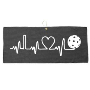 Pickleball Heartbeat! I Love Pickleball TShirt Large Microfiber Waffle Golf Towel