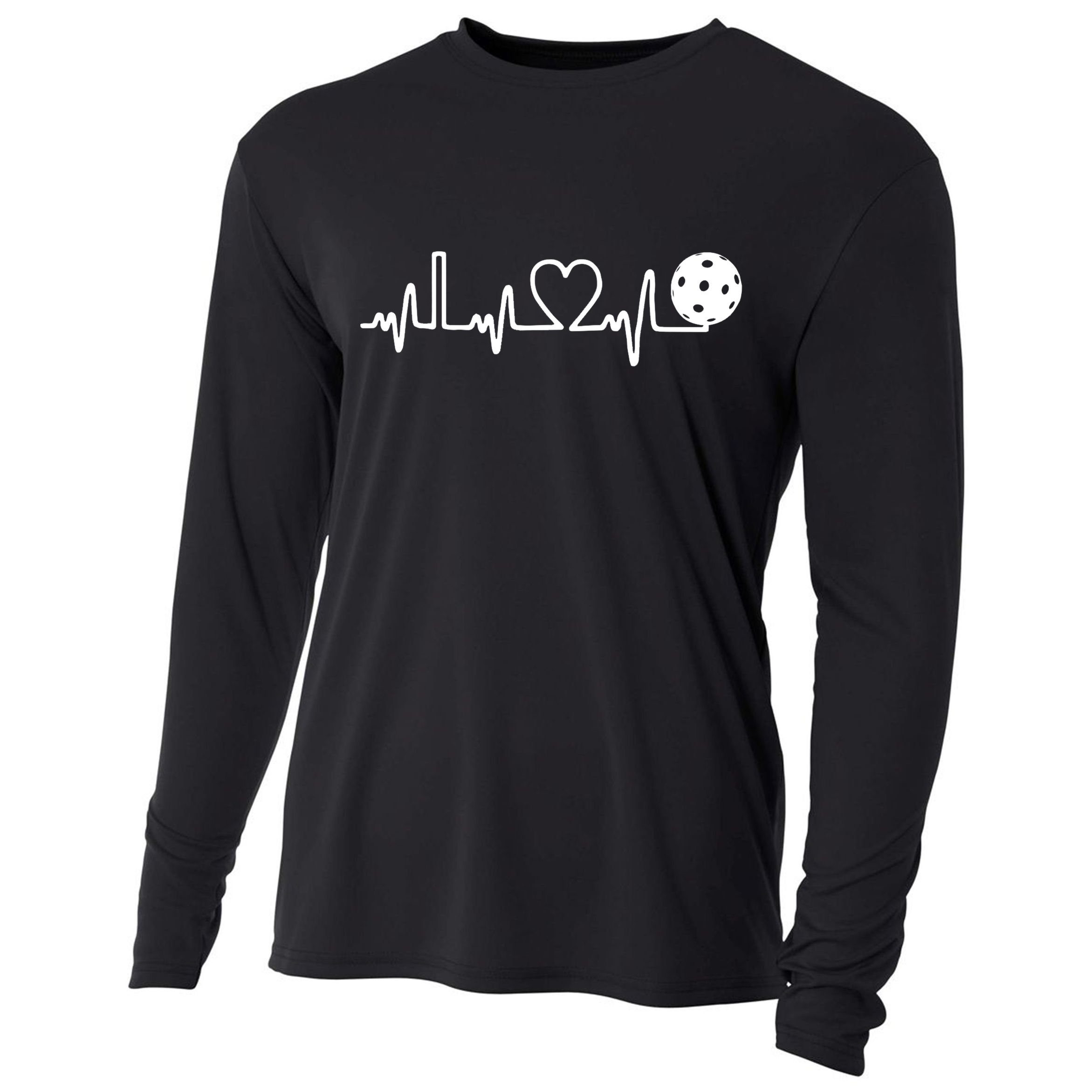 Pickleball Heartbeat! I Love Pickleball TShirt Cooling Performance Long Sleeve Crew