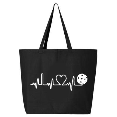 Pickleball Heartbeat! I Love Pickleball TShirt 25L Jumbo Tote