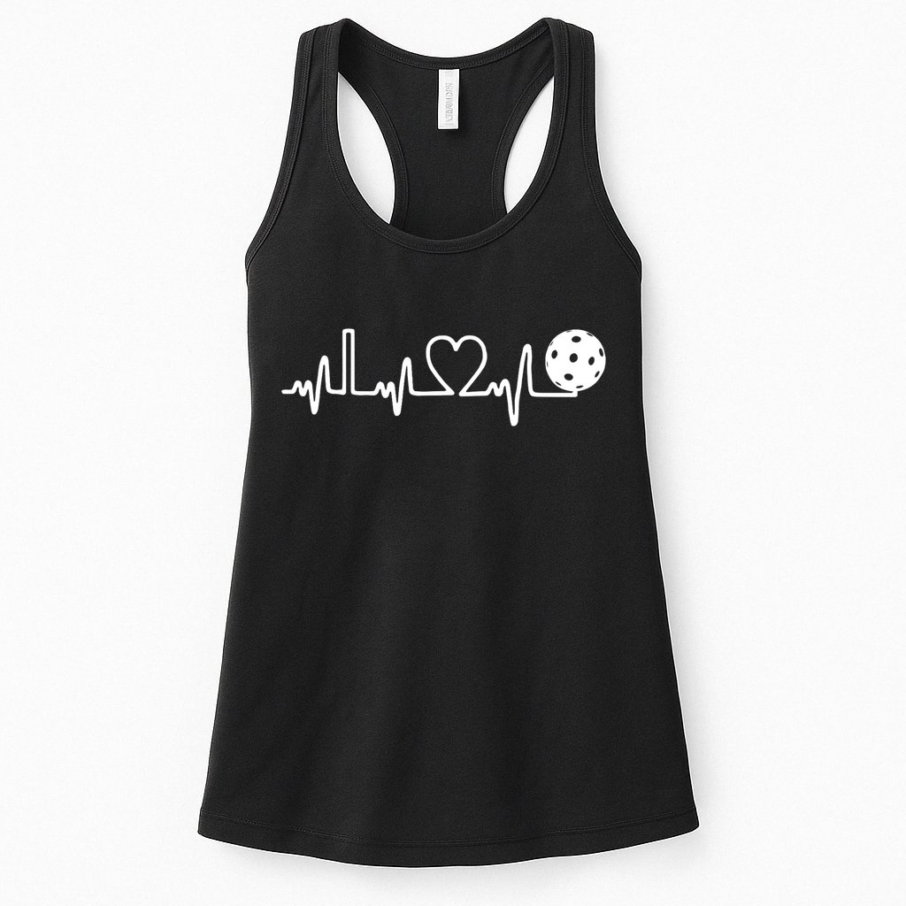 Pickleball Heartbeat! I Love Pickleball TShirt Womens Tank Top