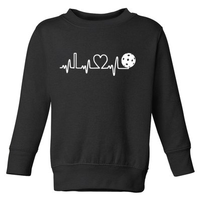 Pickleball Heartbeat! I Love Pickleball TShirt Toddler Sweatshirt
