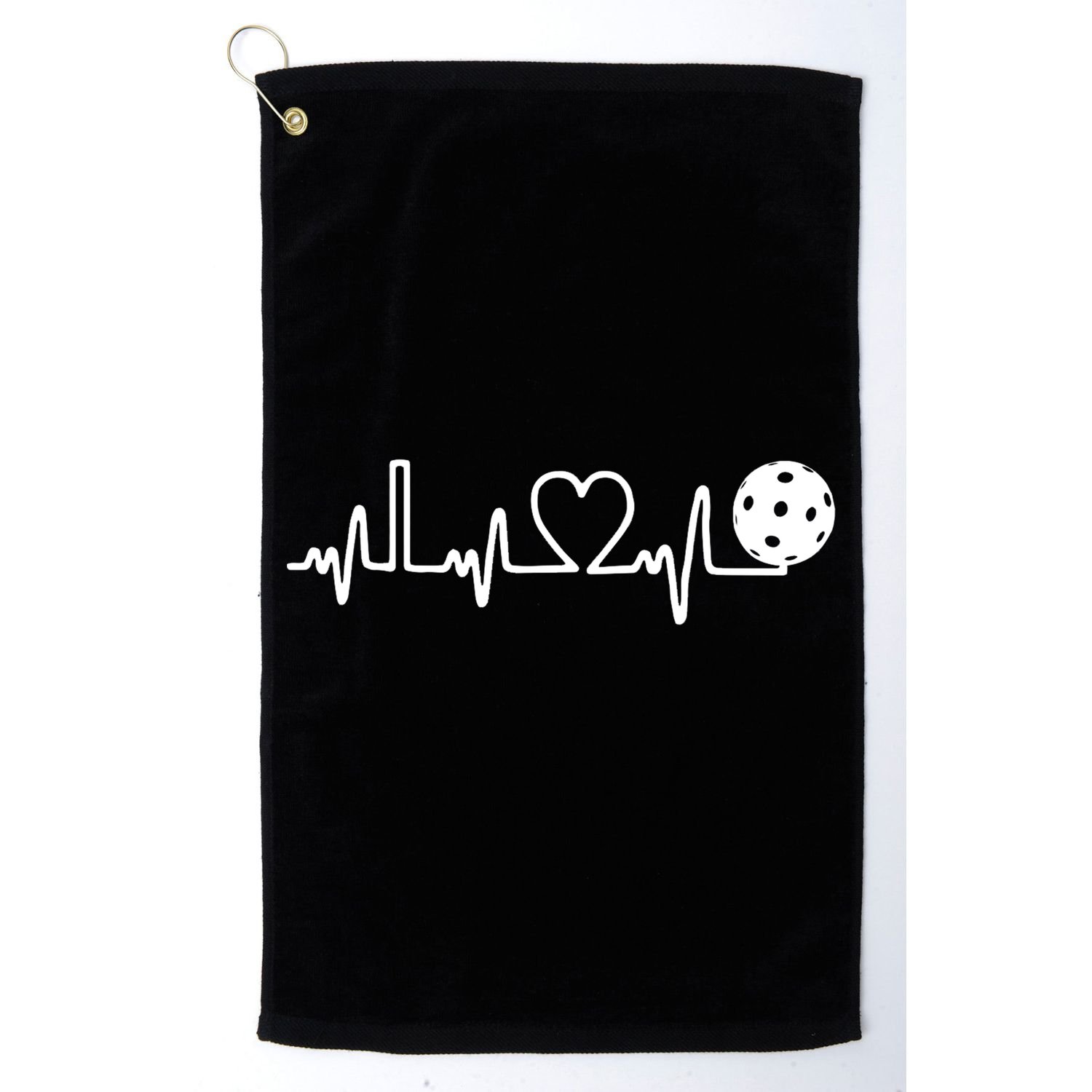 Pickleball Heartbeat! I Love Pickleball TShirt Golf Towel