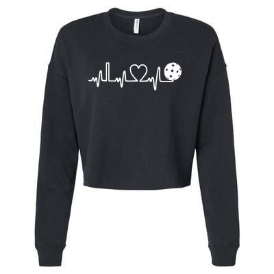 Pickleball Heartbeat! I Love Pickleball TShirt Cropped Pullover Crew
