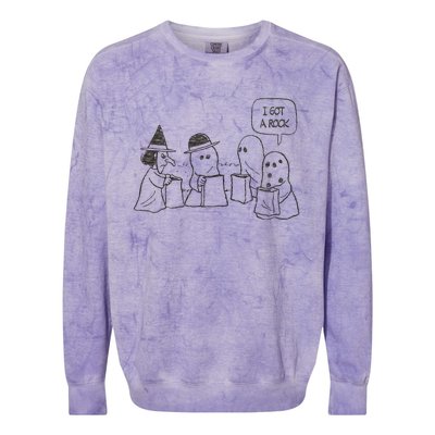 Peanuts Halloween I Got A Rock Colorblast Crewneck Sweatshirt