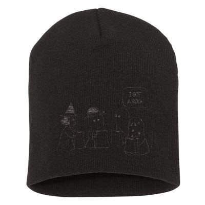 Peanuts Halloween I Got A Rock Short Acrylic Beanie