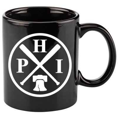Philadelphia Baseball Emblem Retro Philly Team 11oz C Handle Ceramic Mug