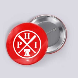 Philadelphia Baseball Emblem Retro Philly Team Button