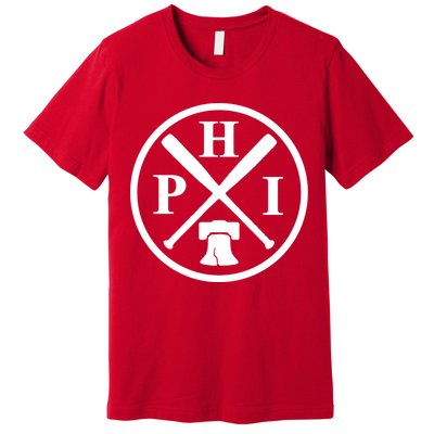 Philadelphia Baseball Emblem Retro Philly Team Premium T-Shirt