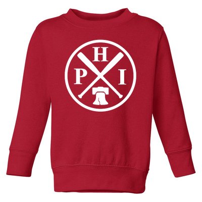 Philadelphia Baseball Emblem Retro Philly Team Toddler Sweatshirt