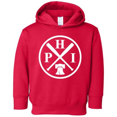 Philadelphia Baseball Emblem Retro Philly Team Toddler Hoodie