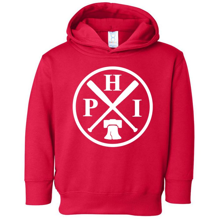 Philadelphia Baseball Emblem Retro Philly Team Toddler Hoodie