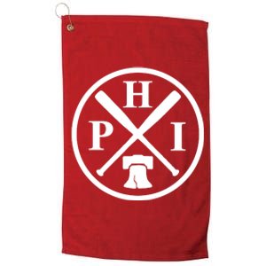 Philadelphia Baseball Emblem Retro Philly Team Platinum Collection Golf Towel