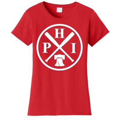 Philadelphia Baseball Emblem Retro Philly Team Women's T-Shirt