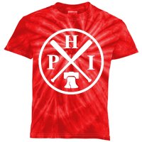 Philadelphia Baseball Emblem Retro Philly Team Kids Tie-Dye T-Shirt