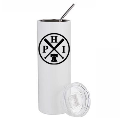 Philadelphia Baseball Emblem Retro Philly Team Stainless Steel Tumbler