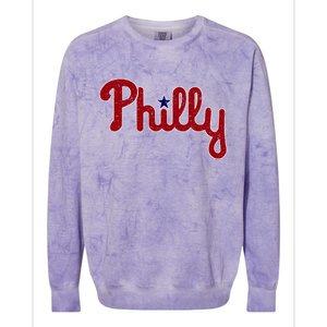 Philadelphia Philly PA Retro Colorblast Crewneck Sweatshirt