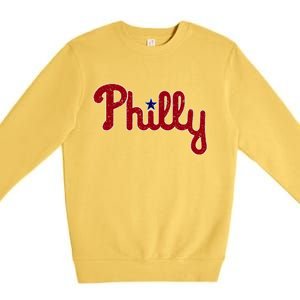 Philadelphia Philly PA Retro Premium Crewneck Sweatshirt