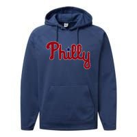 Philadelphia Philly PA Retro Performance Fleece Hoodie