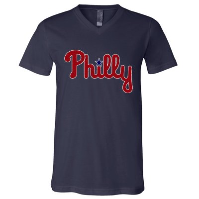 Philadelphia Philly PA Retro V-Neck T-Shirt