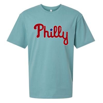 Philadelphia Philly PA Retro Sueded Cloud Jersey T-Shirt