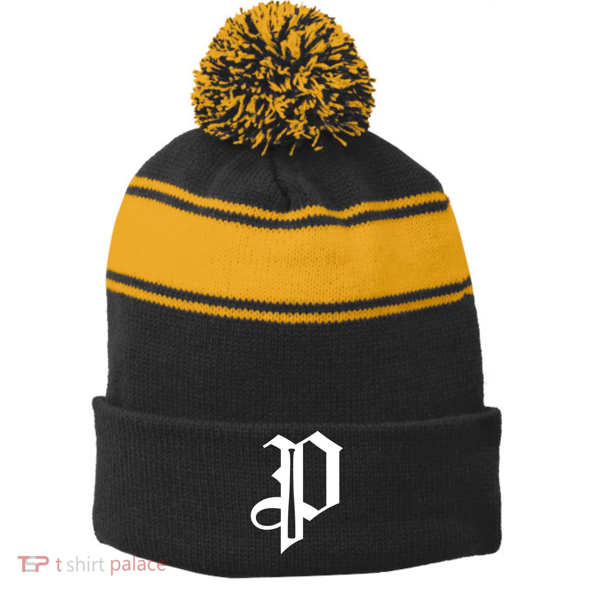 Philadelphia P Baseball Stripe Pom Pom Beanie
