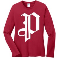 Philadelphia P Baseball Ladies Long Sleeve Shirt