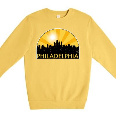 Philadelphia Skyline Burst Premium Crewneck Sweatshirt