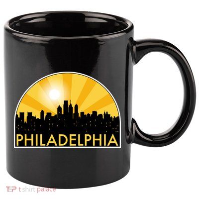Philadelphia Skyline Burst 11oz C Handle Ceramic Mug