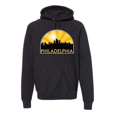 Philadelphia Skyline Burst Premium Hoodie