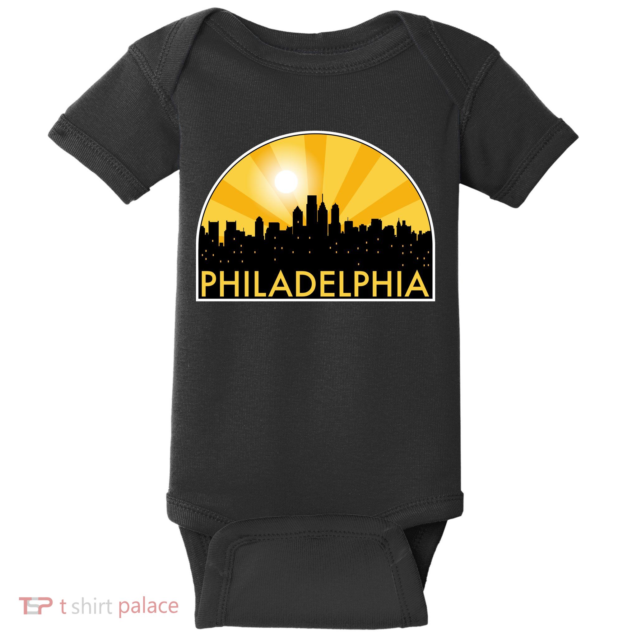 Philadelphia Skyline Burst Baby Bodysuit