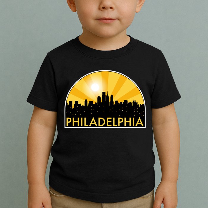 Philadelphia Skyline Burst Toddler T-Shirt