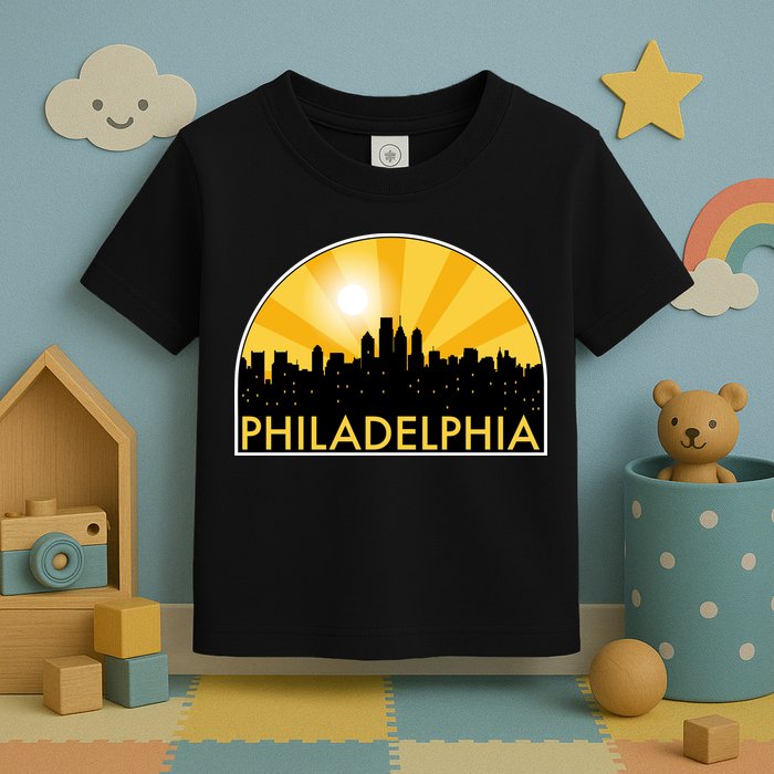 Philadelphia Skyline Burst Toddler T-Shirt