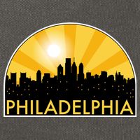 Philadelphia Skyline Burst Cotton Canvas Backpack