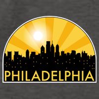 Philadelphia Skyline Burst Vector Backpack