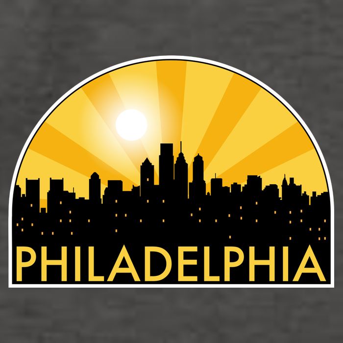 Philadelphia Skyline Burst Vector Backpack