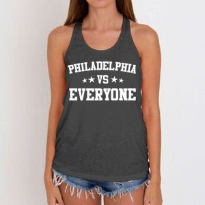 Philadelphia Vs Everyone Women's Knotted Racerback Tank