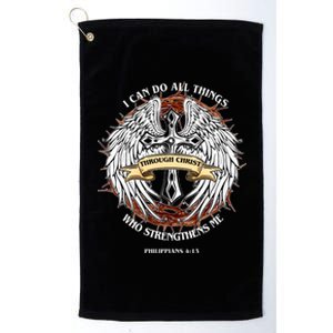 Philippians 4 13 I Can Do All Things Strengthens Me Platinum Collection Golf Towel